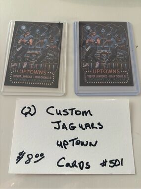 Custom Uptowns Jacksonville Jaguars Trading Card - Black
